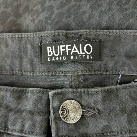 BUFFALO David Bitton "Hanna" High Rise Skinny Stretch Black/Gray Jeans; Size 14 - Picture 4 of 6
